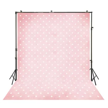 

HuaYi Art Fabric Backdrops White Dots Decoration Pink Background Photography For Girls Birthday Photoshoot Backdrops D-8724