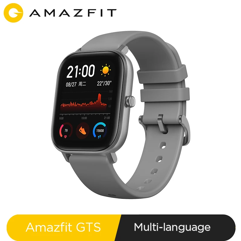  Global Version Amazfit GTS Smart Watch 5ATM Waterproof Swimming Smartwatch 14Days Battery Music Con - 4000264019980