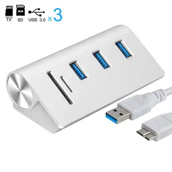 

With SD/TF Card Reader Combo For IMac, MacBook Air, MacBook , MacBook, Mac Mini, PCs And Laptops USB 3.0 3-Port Aluminum Hub