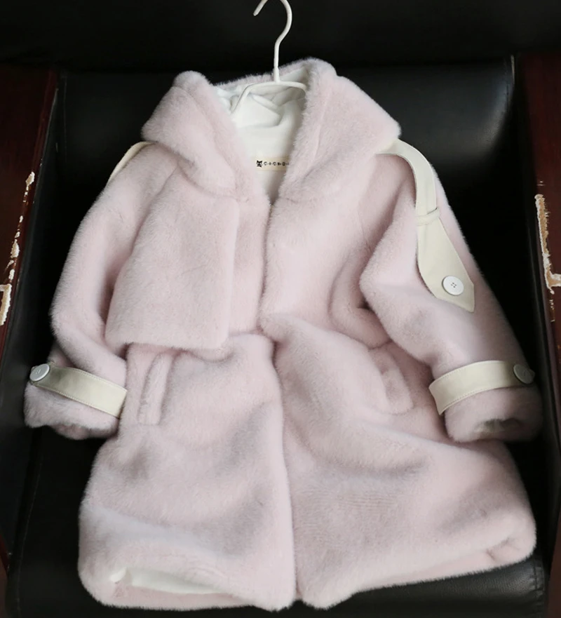 Г. Элегантная модная детская зимняя куртка зимнее пальто для девочек детское теплое длинное пуховое пальто с меховым воротником и капюшоном для От 2 до 10 лет-подростков
