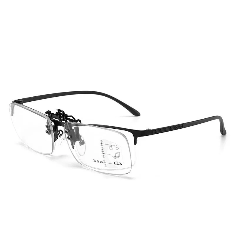 

Clip-Nose Anti-Blue Light Reading Glasses Far-Near Dual-Use Intelligent Automatic Zoom Progressive Unisex Reading Glasses