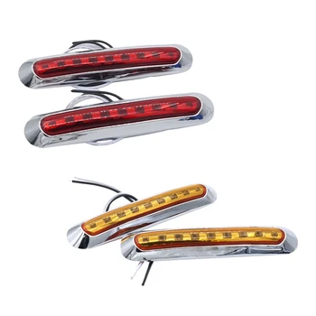 

Car Accessories 2Pcs 12V/24V 9 Led Side Marker Lights Tail Lamp Car Truck Trailer Rear Lights Parking Light PVC
