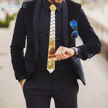 

Unique Design Acrylic Mirror Men Ties Skinny Slim Fit Zigzag Necktie Bling Metallic Ties Luxury Brand Premium Packaging