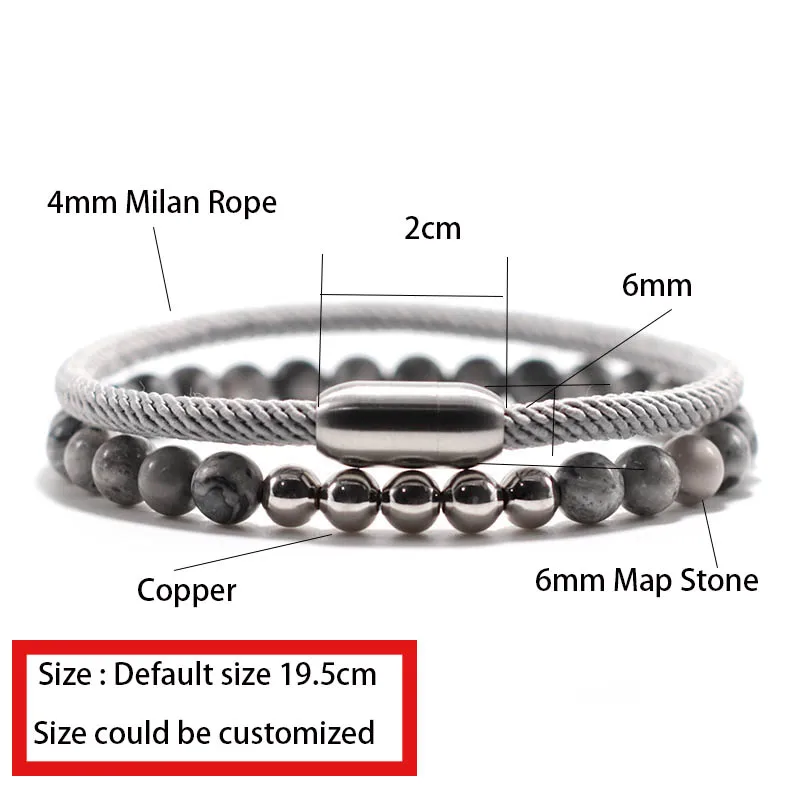 Mens Lucky Red Thread Tiger Eye Lapis Lazuli Stone Bracelet