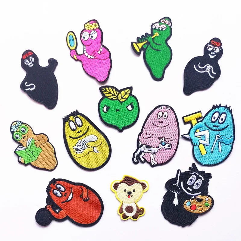 Детская тканевая наклейка с вышитыми животными из мультфильма японский значок