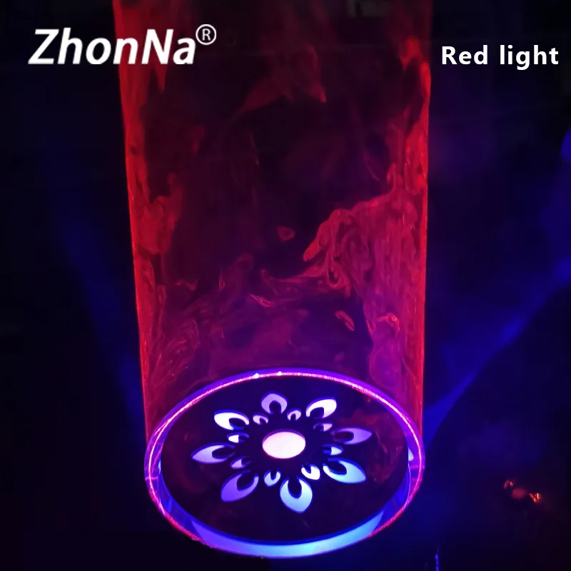 RED Hookah Laser Light Bar Wine Liquor Round Luminous Base Arabic Hookah Accessories R/G/B Optional For Party KTV ClubDIY party