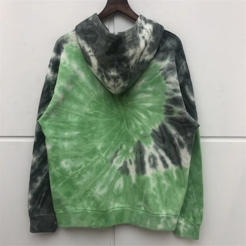 Толстовка с капюшоном для мужчин и женщин, с принтом «Tie dye», с эффектом потертости