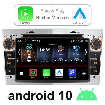 

A-Sure 7'' 2 Din Android 10 Dual Radio Carplay DSP GPS Stereo DVD Player Navigation For Opel Vauxhall Corsa Antara Astra Vectra