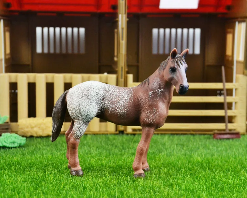 Appaloosa Horse 44 вида сельскохозяйственных животных Appaloosa Гарвардский Ганновер Clydesdale Quarter arabian Horse коллекция ферма стабильная фигурка модель детская игрушка - Цвет: Appaloosa Horse