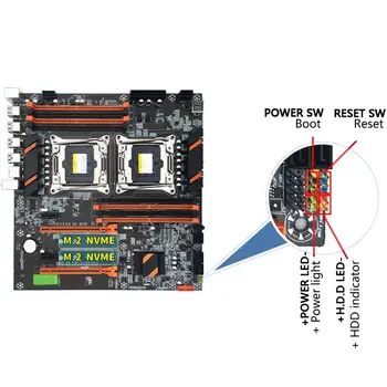 

X99 Dual Server Computer Motherboard LGA2011-3 CPU DDR4 Memory Game Mainboard