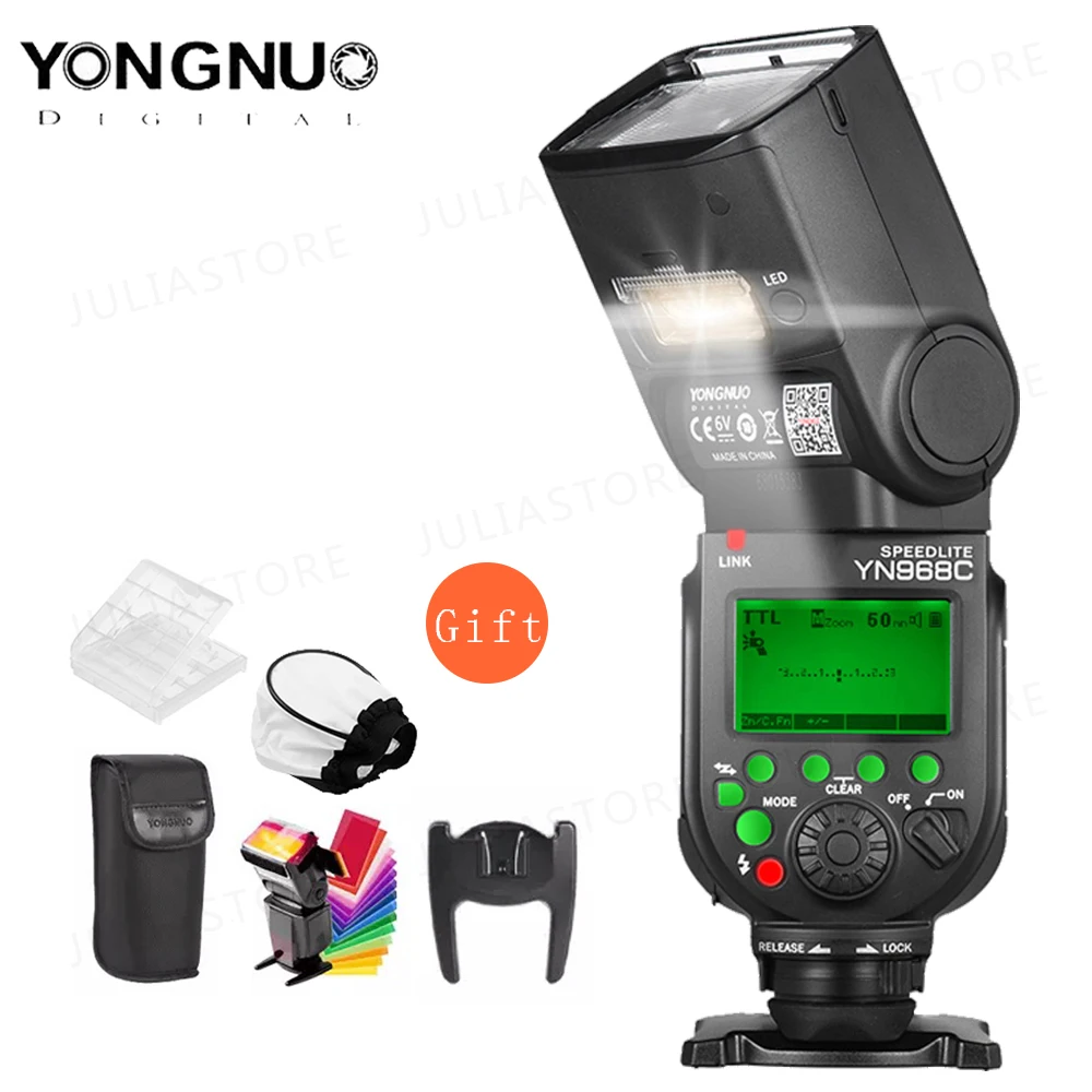 Беспроводная вспышка YONGNUO YN968C TTL Speedlite для камер Canon DSLR 1/8000s HSS Встроенная