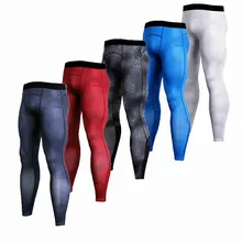 Мужские компрессионные брюки спортивные колготки для бега мужские брюки для бега Бодибилдинг узкий Леггинсы Спортивная одежда фитнес бренд спортивные брюки