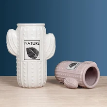 1 шт. керамическая ваза кактус Shpaed ваза для цветов фарфор гидропоники контейнер для дома Свадебные украшения центральный подарок