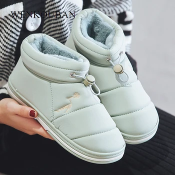 

Ankle Boots For Women Winter Waterproof Snow Boots Plush Wedge Shoes Ladies Warm Platform Boots Fur Insole Footwear Botas Mujer