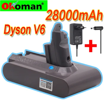 

Dyson V6 battery28000mAh 21.6V Li-ion Battery for dyson dc62 battery DC58 DC59 DC61 DC74 SV09 Vacuum Cleaner Battery + charger