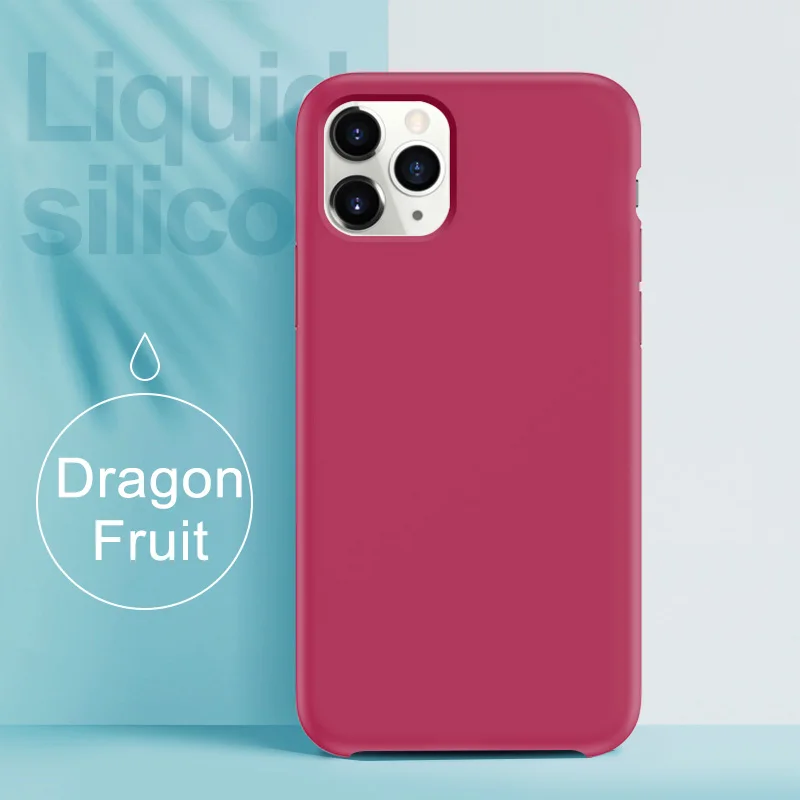 Официальный силиконовый чехол с логотипом для iPhone 11 11Pro 11Promax задний чехол с логотипом - Цвет: Dragon Fruit