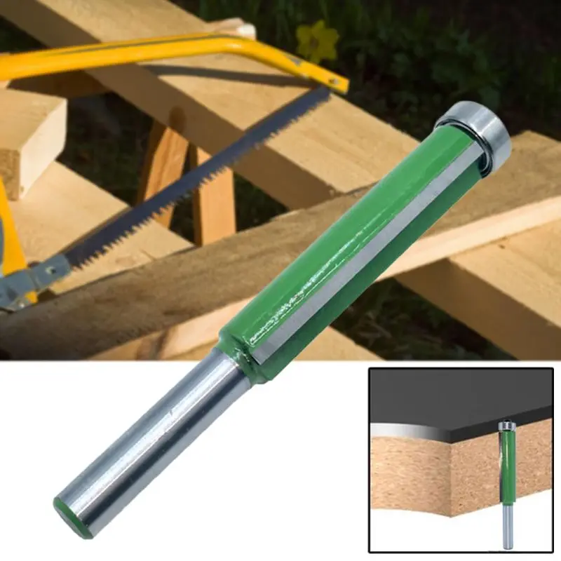 

8mm Shank Router Bit Flush w/Bearing for Wood Template Drill Milling Cutter Tool