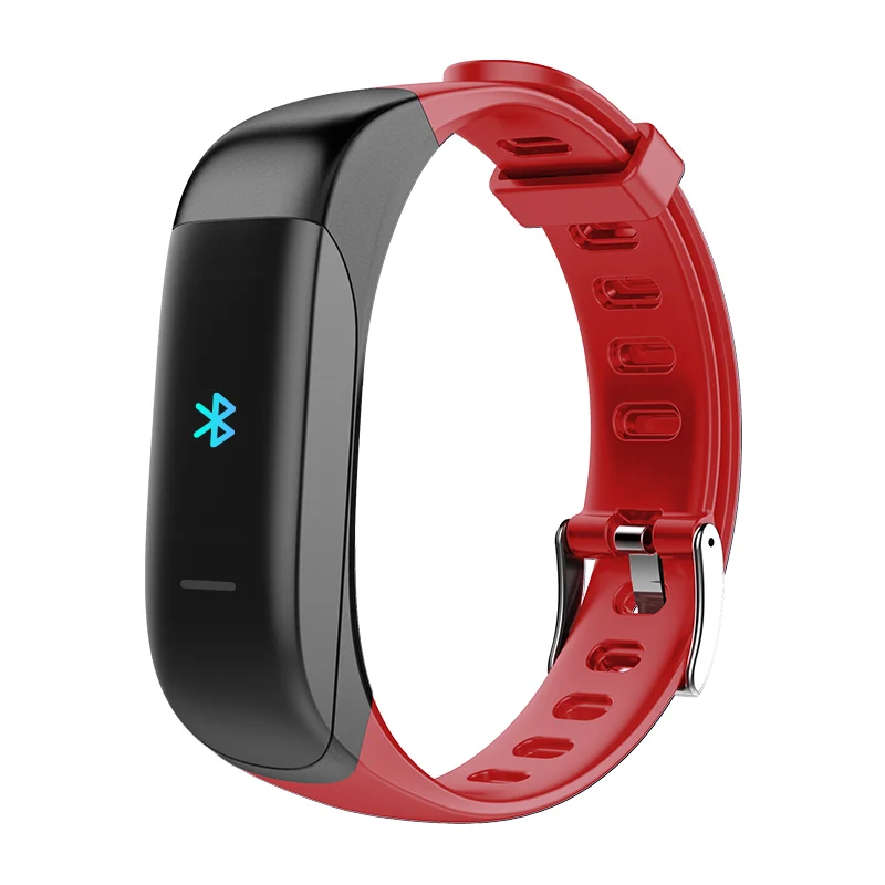 Умные браслеты KYCXD, bluetooth-гарнитура, 2 в 1, можно говорить о пульсе, кровяном давлении, упражнениях, шаговом наблюдении, фитнес-браслет - Цвет: Красный