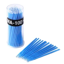 100 шт./упак. одноразовые ватный тампон для наращивания ресниц Micro отдельных аппликаторы для дома тушь для ресниц кисти хлопок мягк тампон