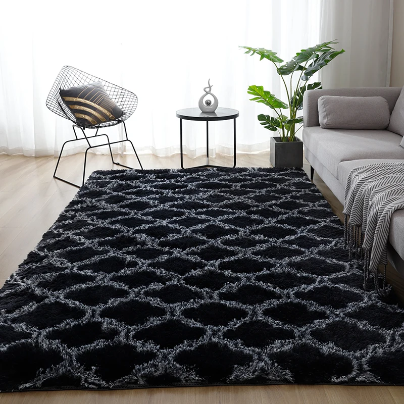 Shaggy Rugs Soft Plush Faux Fur Pet 6 Colours Pattern Living Room Carpets 