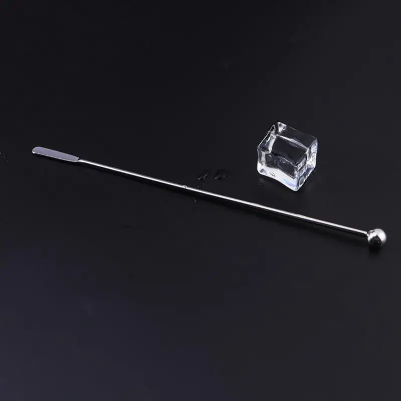 Stainless Steel Creative Mixing Cocktail Stirrers Sticks 5Pcs 19cm Wedding Party Bar Swizzle Drink Mixer Bar Muddler cocktail spoon cocktail stirrers