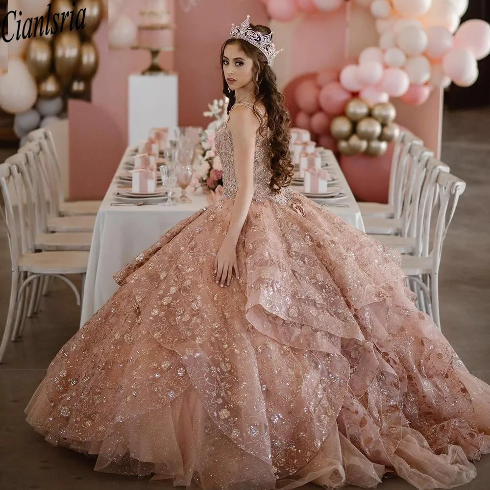 rose champagne dress
