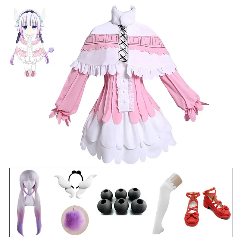 DM COS Канна Косплей Японское Аниме Kobayashi's Dragon Maid Камуи Костюм Halloween Party Kawai Женская