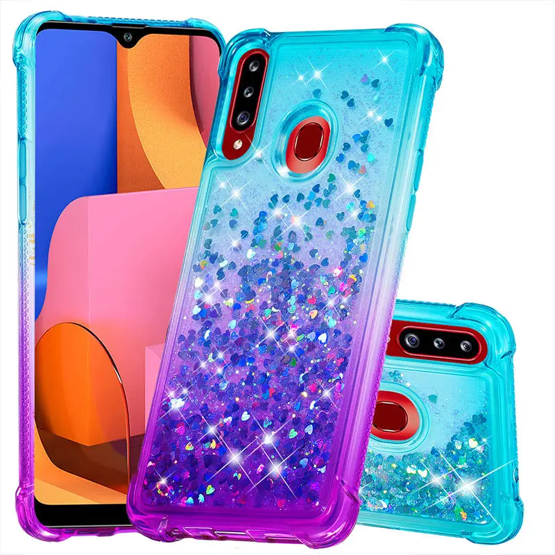 Блестящий чехол для Samsung Galaxy A20S мягкий силиконовый из ТПУ A20 S A207 A207F SM чехлы с