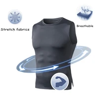 Lovmove Spandex Running Shirt Men Gym Vest Man t-shirt Rashguard Fitness Male Tank Top Breathable Muscle Vest Men's Singlets 2