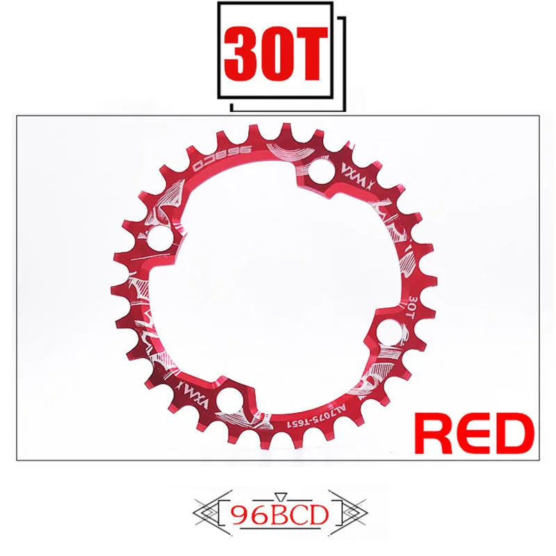 VXM MTB велосипедный однодисковый 96BCD горный велосипед, цепное кольцо 30 т, Звездочка с положительными отрицательными зубьями