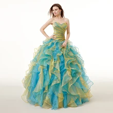 Vestido debutante, многоцветные Бальные платья, бальное платье, гофрированное, Кристальное, плиссированное, яркое платье для выпускного вечера, vestidos de xv