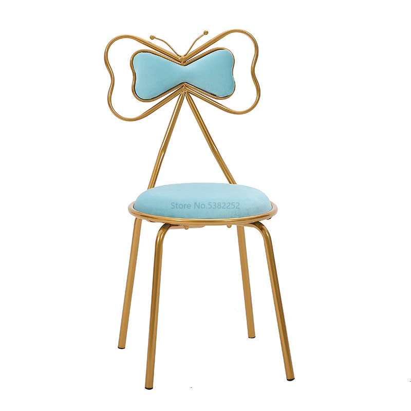 Стул для макияжа Европейский современный красивый первый стул Макияж стул туалетный стенд Железный художественный стул для одевания спинка стул для макияжа - Цвет: a20