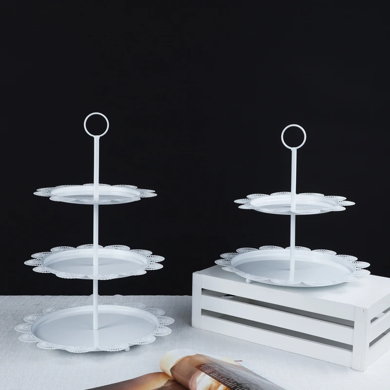 Dessert table decoration birthday multi-layer cake plate metal wedding decoration paper cup cake stand