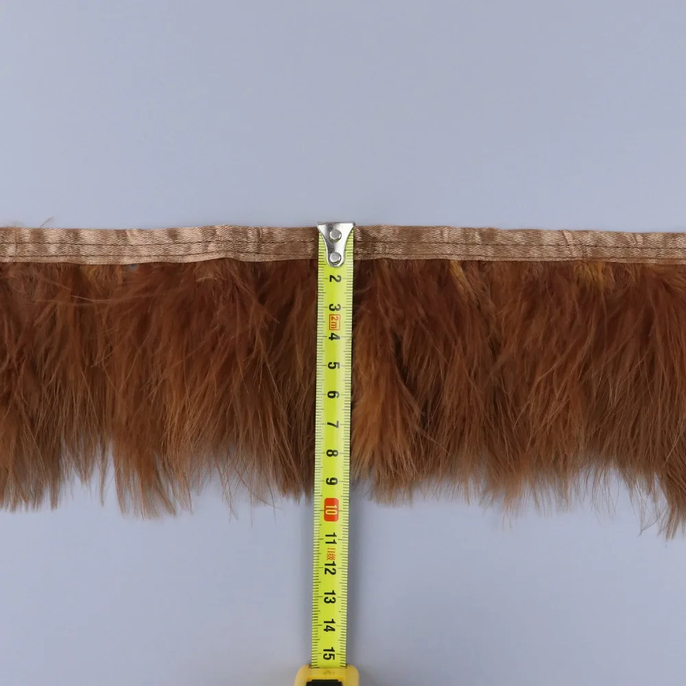 HB0401029 8-10cm coffee marabou feather fringe 3