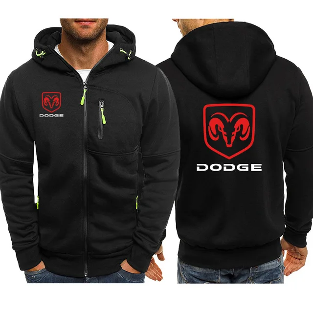 Толстовки мужские для Dodge Car с принтом логотипа повседневные Хип-хоп Harajuku толстовки с капюшоном и длинным рукавом мужская куртка на молнии Мужская Толстовка ClothQ - Цвет: 6