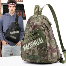 Сумки на плечо Новые камуфляжные мужские нагрудные сумки модные трендовые мужские сумки через плечо сумка дорожная сумка для мужчин студенческий iPad карман