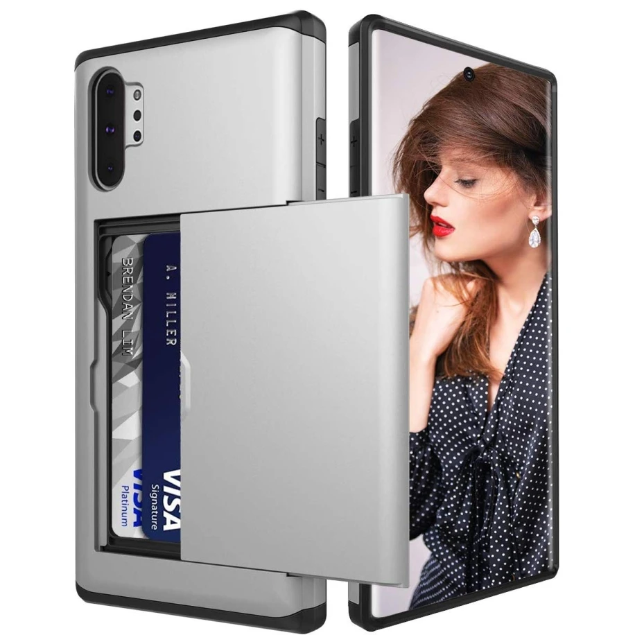 Deluxe Wallet Case with Card Slot and Hidden Armor Cover