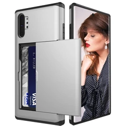 Deluxe Wallet Case with Card Slot and Hidden Armor Cover - S23 Plus (Silver)