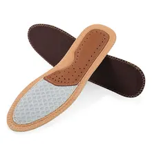 Впитывающая пот стелька из воловьей кожи Мужская дышащая полная Подушка Женская воловья Удобная Амортизация дышащая противоскользящая S