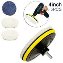 

5pc/set Automobile Polishing Pad Superfine Fiber 3/4/5/6/7in Buffing Polishing Pads Car Polisher Drill Wool Wheel Mop Kit