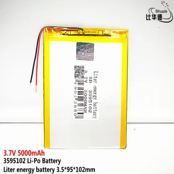 

2pcs Liter energy battery Good Qulity 3.7V,5000mAH 3595102 Polymer lithium ion / Li-ion battery for tablet pc BANK,GPS,mp3,mp4