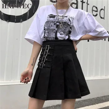 

2020 New Spring Solid Color High Waist A-line Pleated Short Skirt Women Streetwear Slim Sexy Student Short Skirt V289