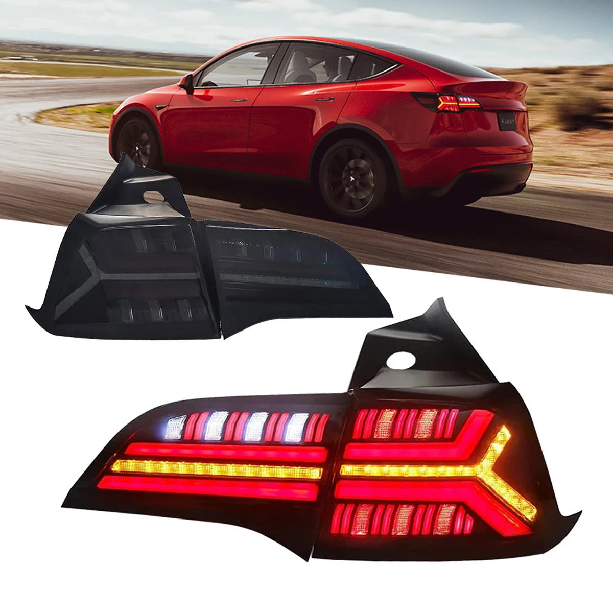 

Tail Lights for Tesla Model 3 Model Y 2017-2020 TT-ABC LED DRL Modified Lamp Car Light Assembly Free Shipping