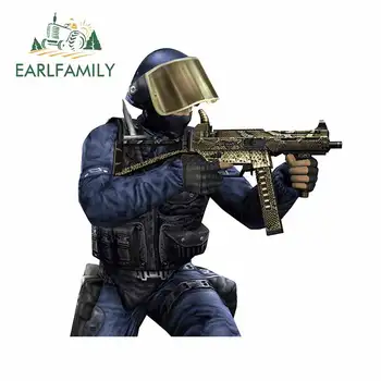 

EARLFAMILY 13cm x 12.5cm for CSGO Police DIY Motorcycle Car Stickers Fashion Fine Decal Anime Waterproof Windshield Decoration