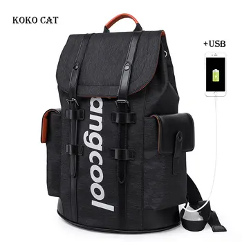 

Leisure Men Laptop Backpack Students Bookbag Large Capacity Male Travel Bags High Quality Trendy Business Daypack Mochila Hombre