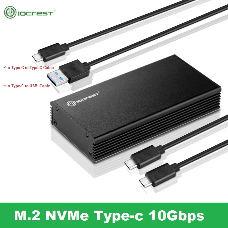  Iocreest NVMe tipo C usb3.1 carcasa hdd móvil carcasa hdd JMS583 USB3.1 a m2 M-Key PCIe NVMe SSD ca