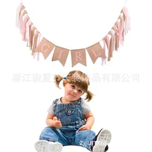 Детский баннер для вечеринки Дети Крещение день рождения девушка Лен кружевной баннер Amazon Горячая