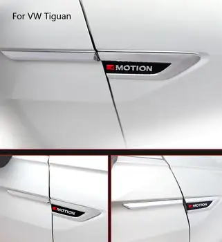 

For VW Tiguan 2016 2017 2018 2019 2020 mk2 Car Side Wing Fender Emblem Badge with 4 Motion Sticker Trim Original Styling