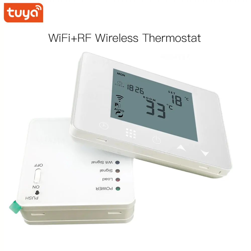 Smart Life WiFi u0026 RF Wireless Room Thermostat for Gas Boiler Water Floor  Heating Remote Temperature Controller Works with Alexa - AliExpress