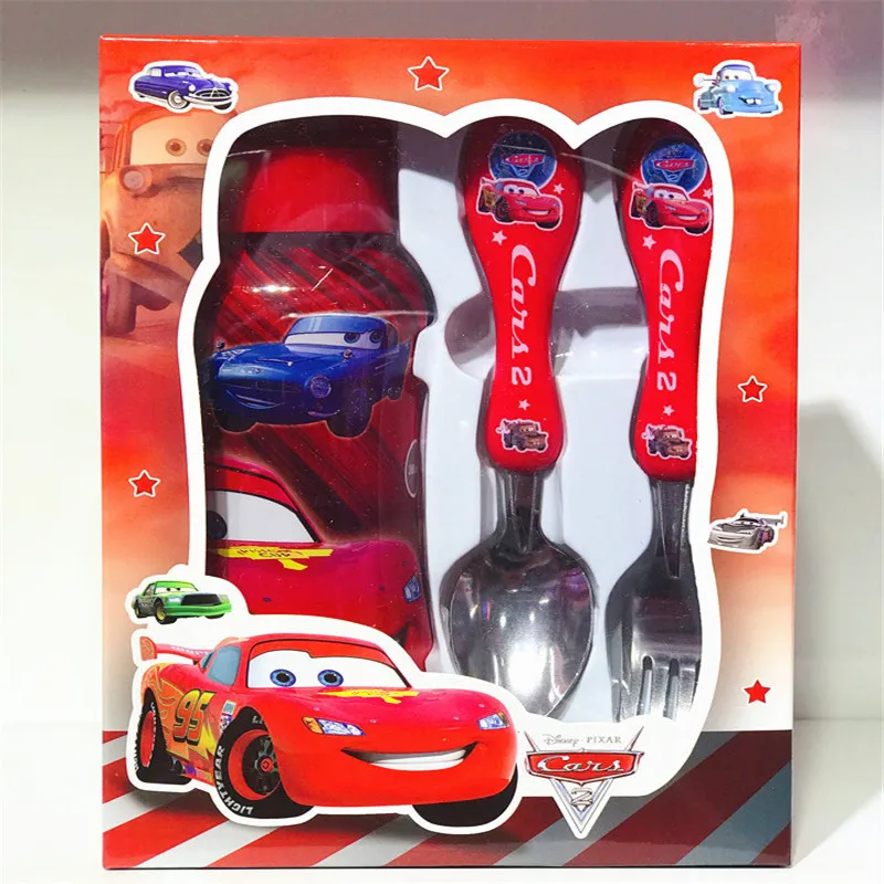 Cartoon Frozen Disney Tableware Set Cartoon Frozen Fork Spoon Water Cup 3 Piece Children's Boutique Set With Gift Box